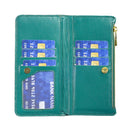 For Samsung Galaxy Z Fold4 Diamond Lattice Zipper Wallet Leather Flip Phone Case(Green)