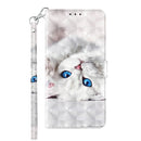 For Motorola Moto G32 5G 3D Painted Leather Phone Case(Reflection White Cat)