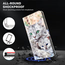 For Motorola Moto G32 5G 3D Painted Leather Phone Case(Two Loving Cats)