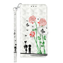 For Motorola Moto G32 5G 3D Painted Leather Phone Case(Couple Rose)