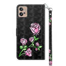 For Motorola Moto G32 5G 3D Painted Leather Phone Case(Rose)