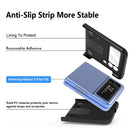 For Samsung Galaxy Z Flip4 Twill PC+ TPU Shockproof Phone Case(Blue)