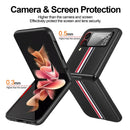 For Samsung Galaxy Z Flip4 Twill PC+ TPU Shockproof Phone Case(Black)