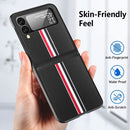 For Samsung Galaxy Z Flip4 Twill PC+ TPU Shockproof Phone Case(Blue)