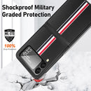 For Samsung Galaxy Z Flip4 Twill PC+ TPU Shockproof Phone Case(Blue)