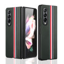 For Samsung Galaxy Z Fold4 Twill PC+ TPU Shockproof Phone Case(Green)