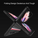 For Samsung Galaxy Z Fold4 Twill PC+ TPU Shockproof Phone Case(Red)