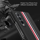 For Samsung Galaxy Z Fold4 Twill PC+ TPU Shockproof Phone Case(Red)