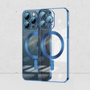 Whorl Electroplated MagSafe Magnetic Phone Case For iPhone 13 Pro Max(Navy Blue)