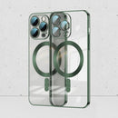 Whorl Electroplated MagSafe Magnetic Phone Case For iPhone 13 Pro Max(Green)