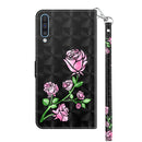 For Samsung Galaxy A30s / A50s / A50 3D Painted Leather Phone Case(Rose)