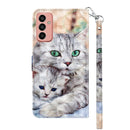 For Samsung Galaxy M13 4G / A23 / M23 5G 3D Painted Leather Phone Case(Two Loving Cats)