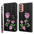 For Samsung Galaxy M13 4G / A23 / M23 5G 3D Painted Leather Phone Case(Rose)