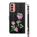 For Samsung Galaxy M13 4G / A23 / M23 5G 3D Painted Leather Phone Case(Rose)