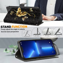 For Samsung Galaxy M13 4G / A23 / M23 5G 3D Painted Leather Phone Case(Golden Swallow Butterfly)