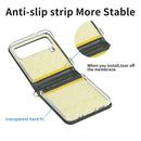 For Samsung Galaxy Z Flip4 Embossed Leather Folded Phone Case with Strap(Black)
