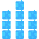 For Samsung Galaxy S21 5G/S21+ 5G/S21 Ultra 5G 10pcs Battery Adhesive Tape Stickers