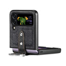 For Samsung Galaxy Z Flip4 Netted Embossing Ring Folding Phone Case (Black)