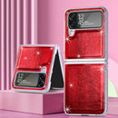 For Samsung Galaxy Z Flip4 Laser Skin PC Phone Case (Red)