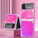 For Samsung Galaxy Z Flip4 Laser Skin PC Phone Case (Pink)