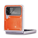 For Samsung Galaxy Z Flip4 Laser Skin PC Phone Case (Orange)