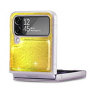For Samsung Galaxy Z Flip4 Laser Skin PC Phone Case (Gold)