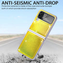 For Samsung Galaxy Z Flip4 Laser Skin PC Phone Case (Gold)