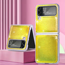 For Samsung Galaxy Z Flip4 Laser Skin PC Phone Case (Gold)