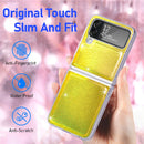 For Samsung Galaxy Z Flip4 Laser Skin PC Phone Case (Gold)