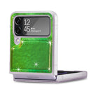 For Samsung Galaxy Z Flip4 Laser Skin PC Phone Case (Green)