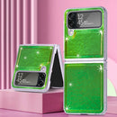 For Samsung Galaxy Z Flip4 Laser Skin PC Phone Case (Green)