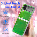 For Samsung Galaxy Z Flip4 Laser Skin PC Phone Case (Green)