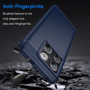 For OnePlus 10T Brushed Texture Carbon Fiber TPU Phone Case (Blue)
