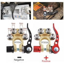1 Pair Car Battery Terminals Quick Disconnect Cables Connectors, with L Wrench + Insulation Pad