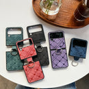 For Samsung Galaxy Z Flip4 Care Bear Pattern TPU + Leather Protective Phone Case with Ring(Black)
