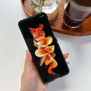 For Samsung Galaxy Z Flip4 Care Bear Pattern TPU + Leather Protective Phone Case with Ring(Black)