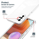 For Motorola Moto G22 3 in 1 Clear TPU Color PC Frame Phone Case(White)