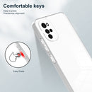 For Motorola Moto G22 3 in 1 Clear TPU Color PC Frame Phone Case(White)