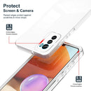 For Motorola Moto G42 3 in 1 Clear TPU Color PC Frame Phone Case(White)