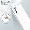 For Motorola Moto G42 3 in 1 Clear TPU Color PC Frame Phone Case(White)