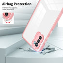 For Motorola Moto G42 3 in 1 Clear TPU Color PC Frame Phone Case(Pink)
