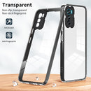 For Motorola Moto G42 3 in 1 Clear TPU Color PC Frame Phone Case(Black)