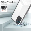 For Motorola Moto G42 3 in 1 Clear TPU Color PC Frame Phone Case(Black)