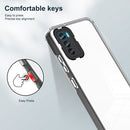 For Motorola Moto G42 3 in 1 Clear TPU Color PC Frame Phone Case(Black)
