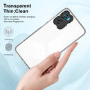 For Motorola Moto G42 3 in 1 Clear TPU Color PC Frame Phone Case(Black)