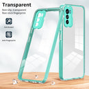 For Motorola Moto G42 3 in 1 Clear TPU Color PC Frame Phone Case(Light Green)