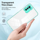 For Motorola Moto G42 3 in 1 Clear TPU Color PC Frame Phone Case(Light Green)