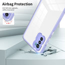 For Motorola Moto G42 3 in 1 Clear TPU Color PC Frame Phone Case(Purple)
