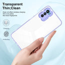 For Motorola Moto G42 3 in 1 Clear TPU Color PC Frame Phone Case(Purple)