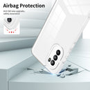 For Motorola Moto G52 3 in 1 Clear TPU Color PC Frame Phone Case(White)